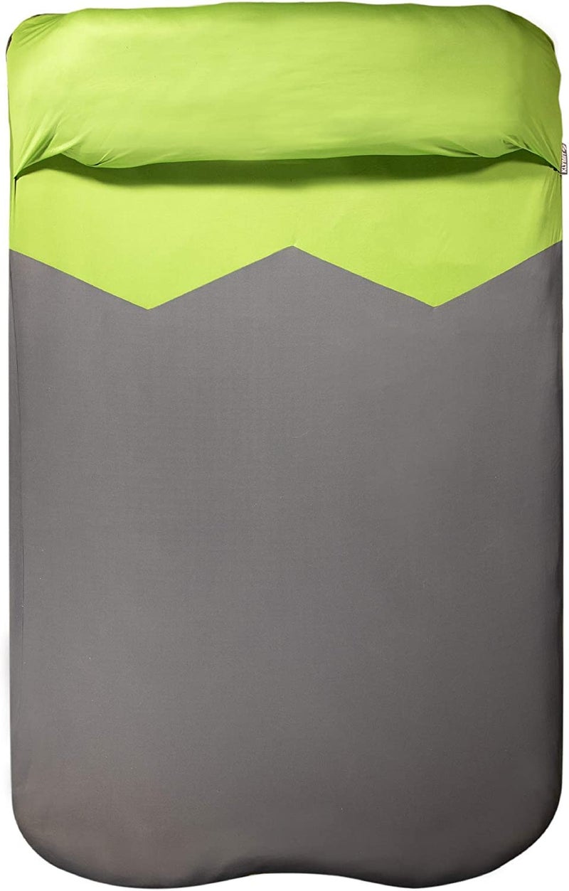 Klymit Static V Sheet, Sleeping Pad Cover, Green/Gray, Double - Image 1